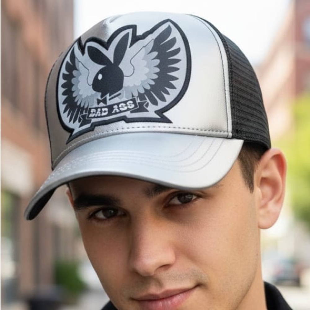 PLAYBOY Gray Winged Emblem Cap